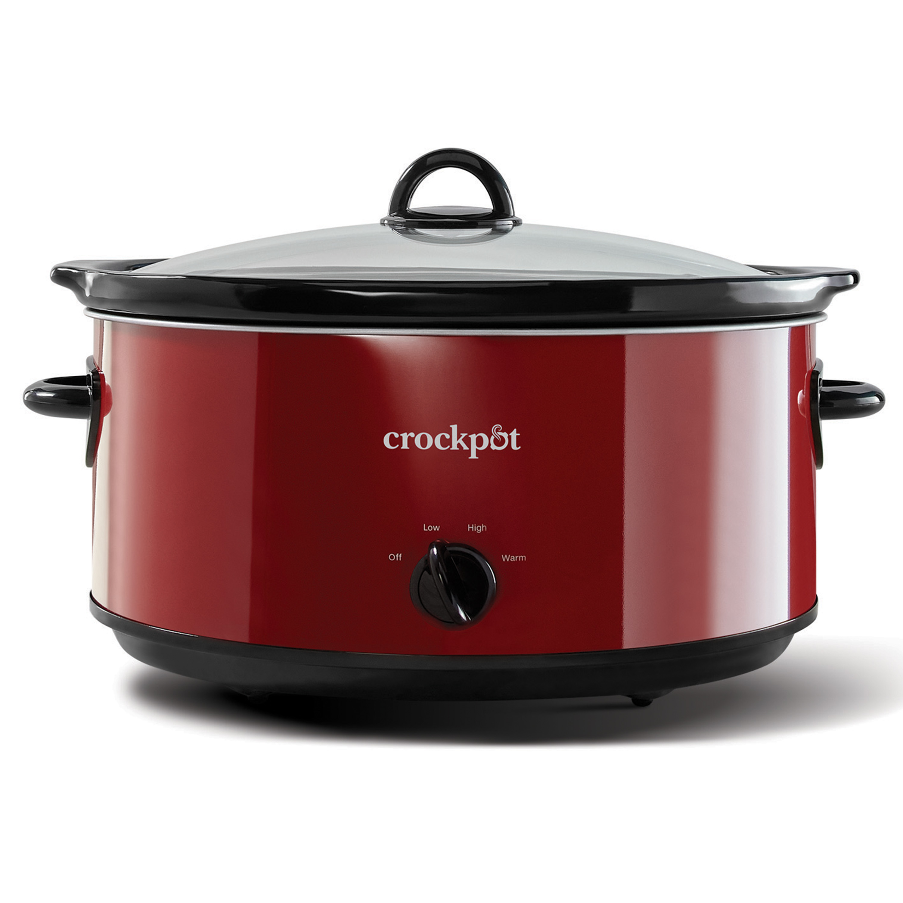 Crock-Pot Manual 8-Quart Slow Cooker, Red Polished