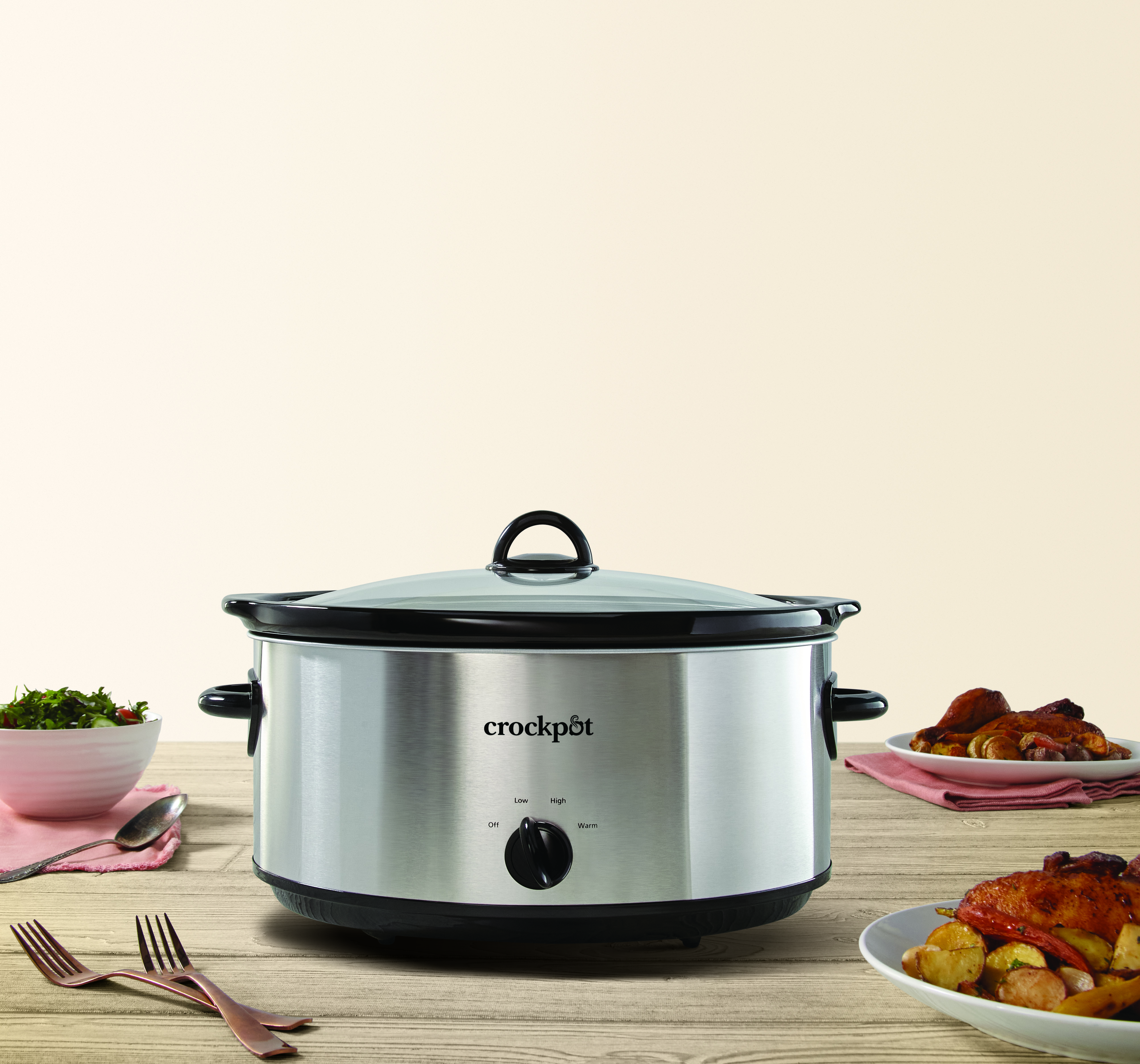 Alternative view of Crock-Pot Manual 8-Quart Slow Cooker, Stainless Steel