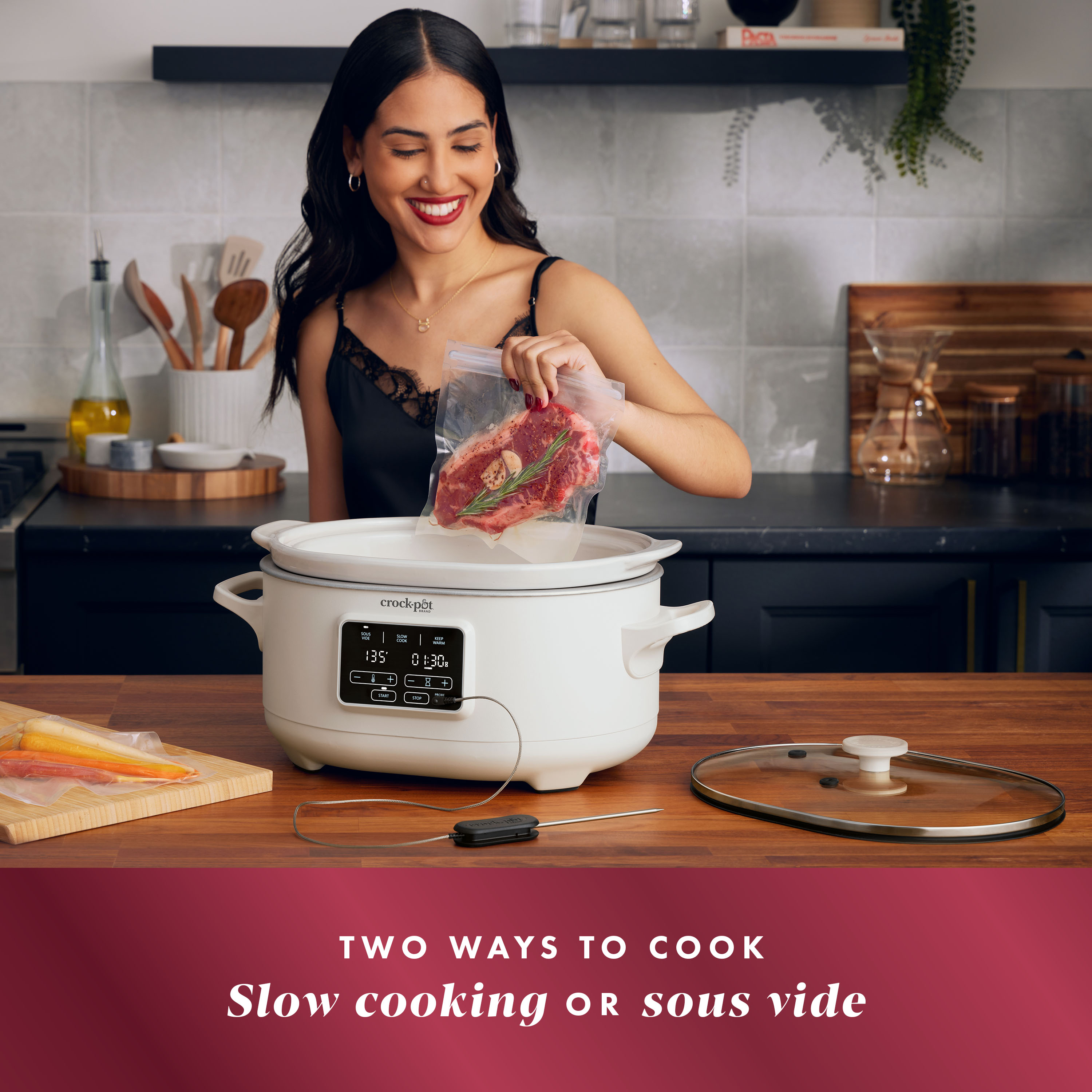 Alternative view of Crock-Pot Programmable 6-Quart Slow Cooker with Sous Vide, Oat Milk