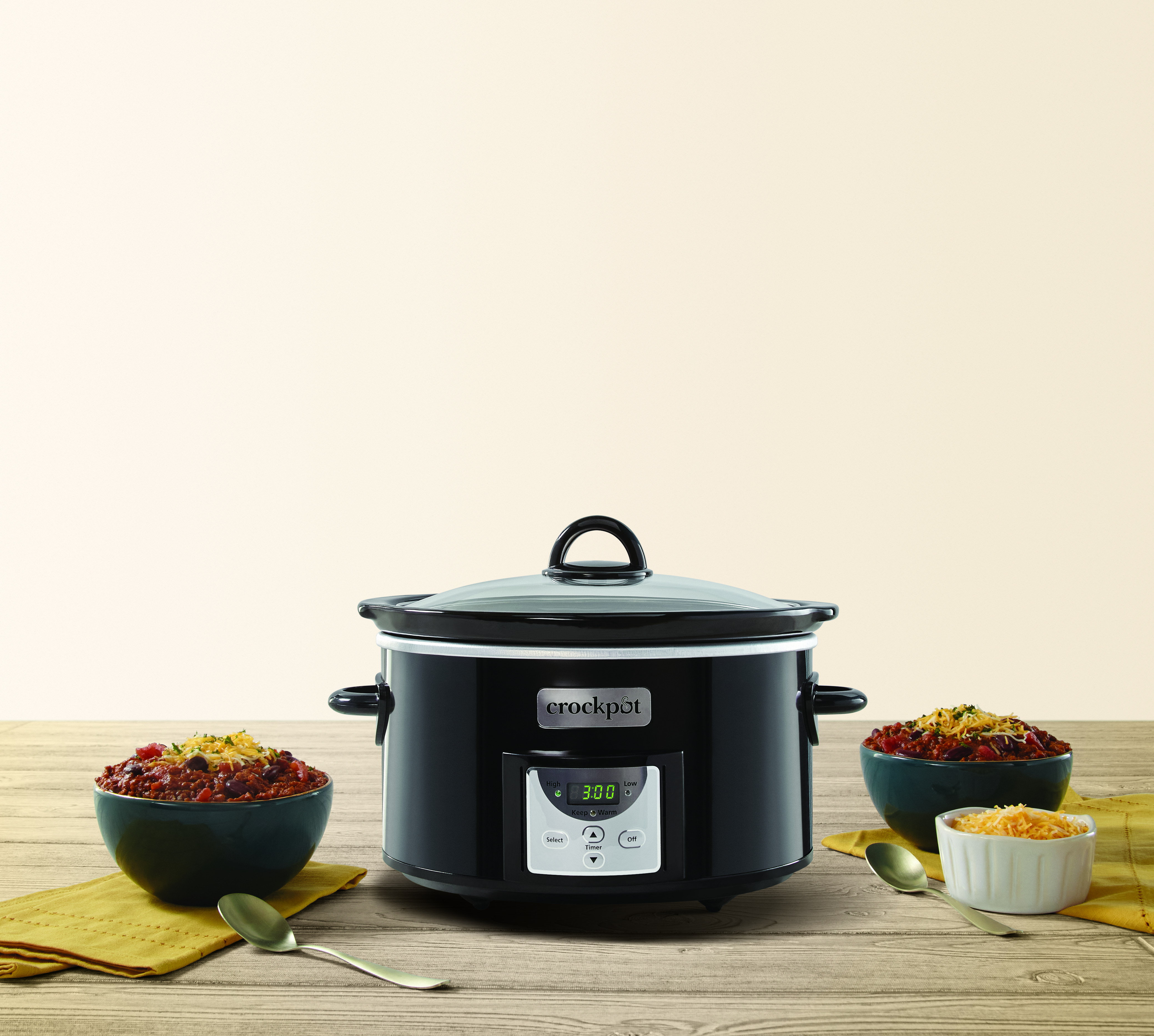 Alternative view of Crock-Pot 4-Quart Digital Countdown Slow Cooker, Black