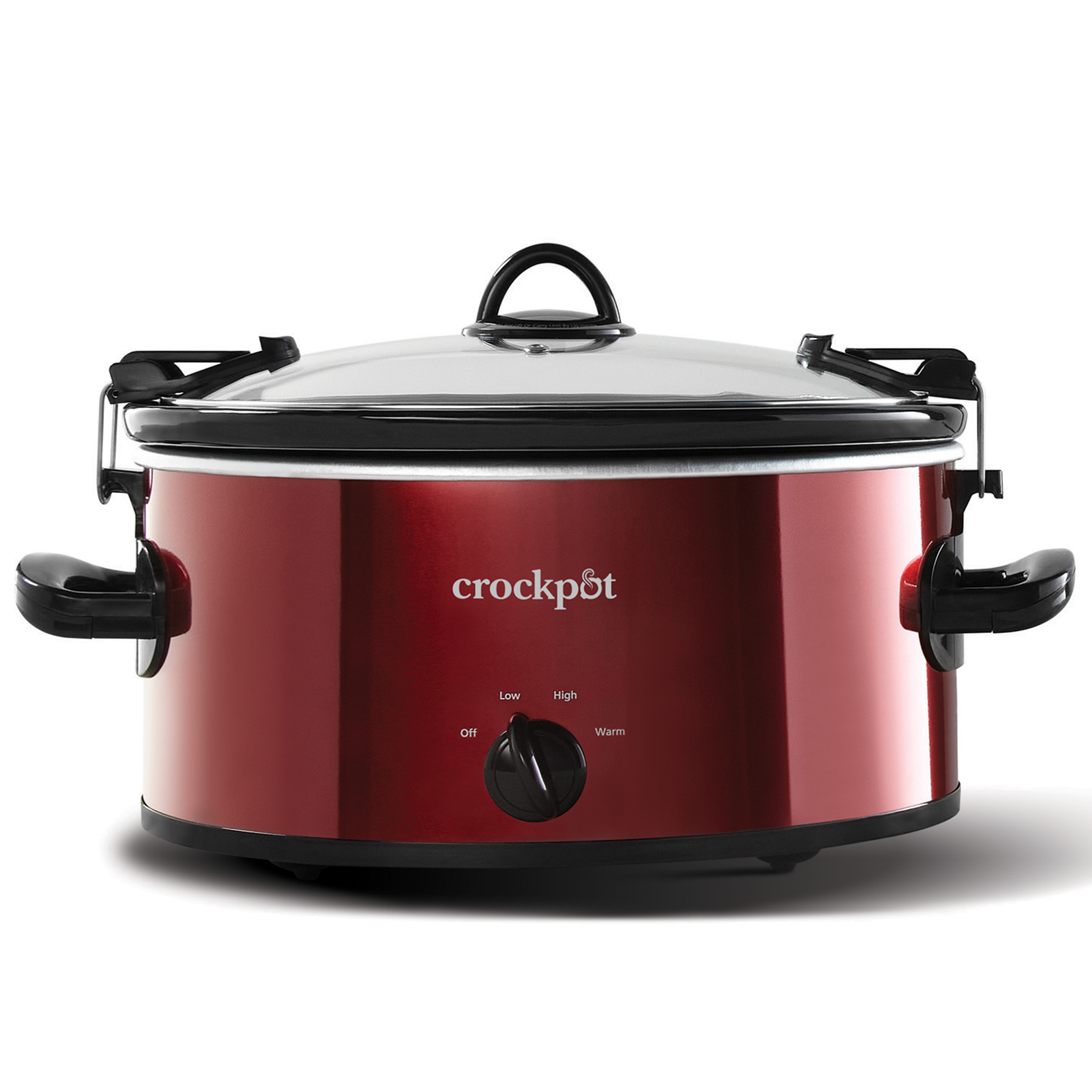 Crock-Pot Manual 6-Quart Cook & Carry Slow Cooker, Red