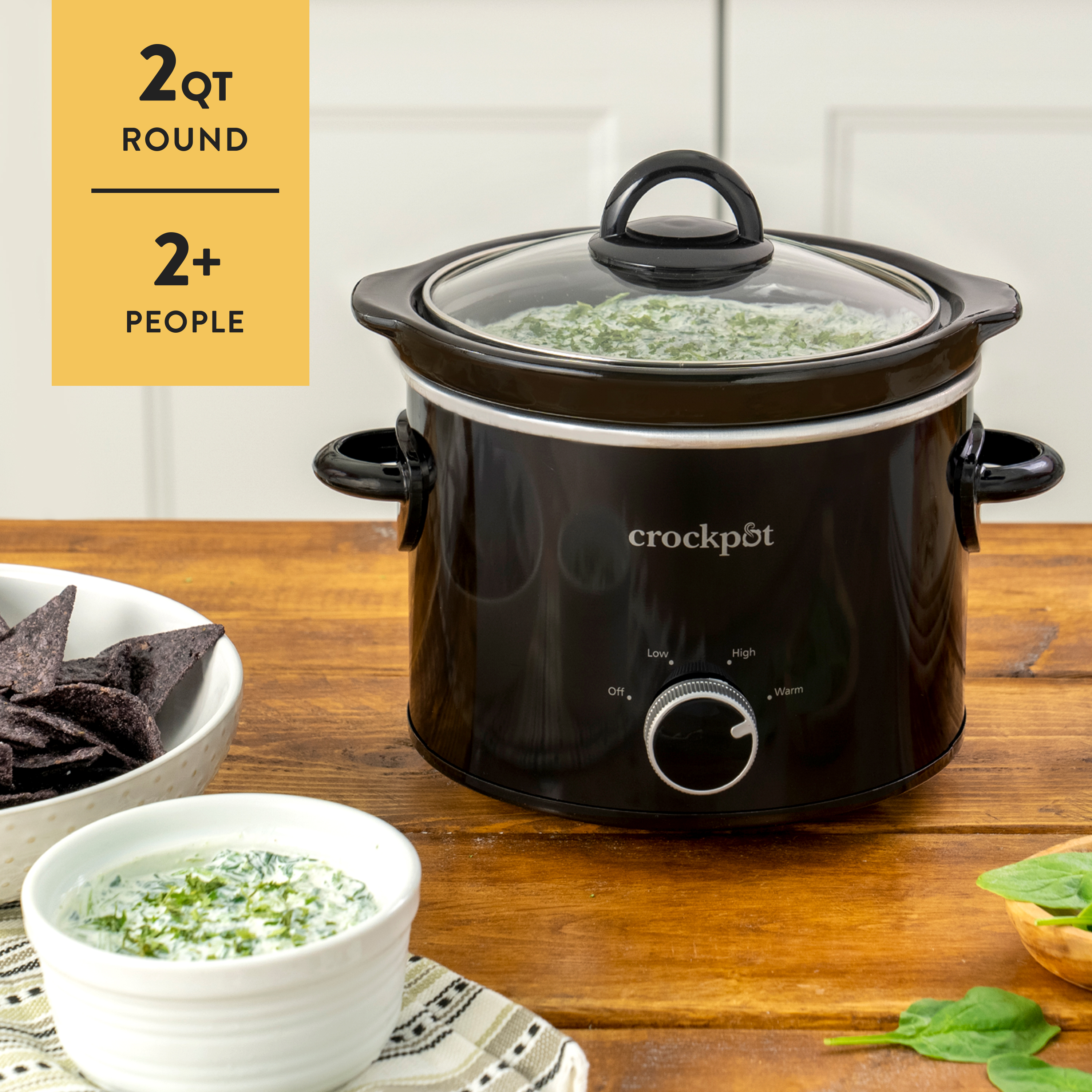 Alternative view of Crock-Pot 2-Quart Classic Slow Cooker, Small Slow Cooker, Black