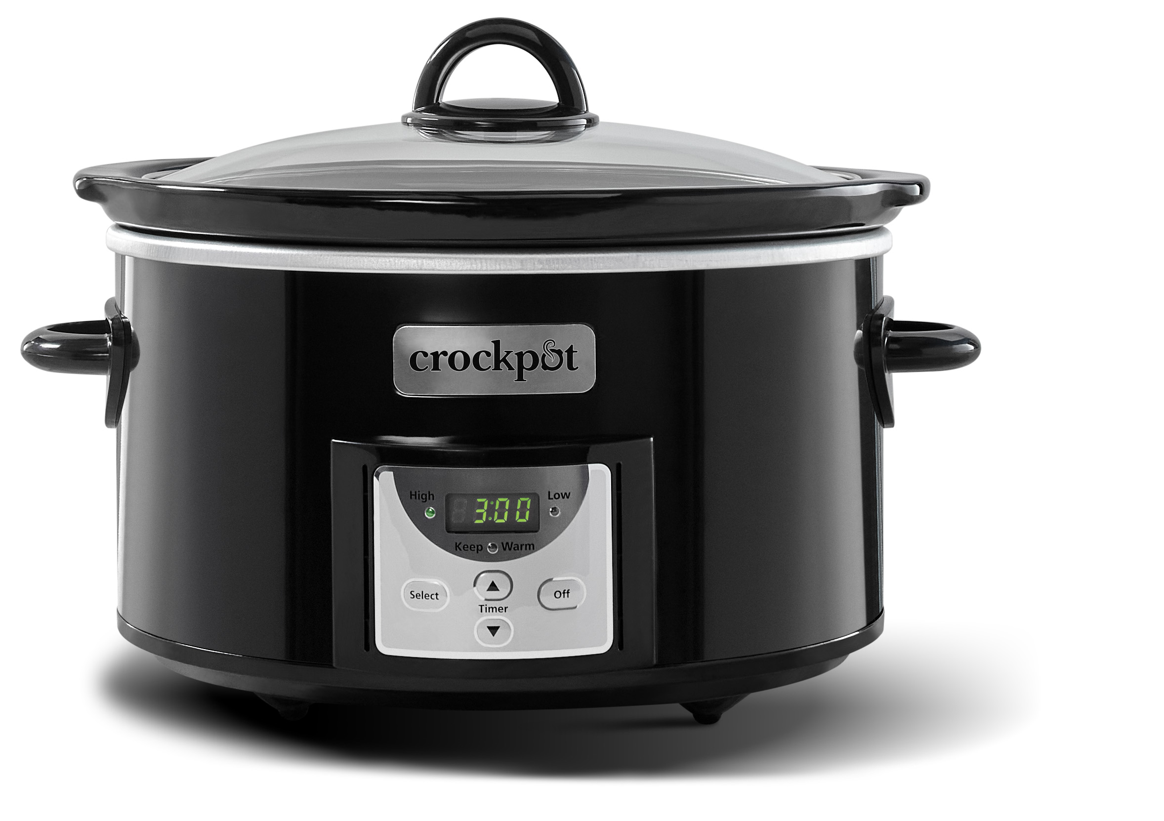 Crock-Pot 4-Quart Digital Countdown Slow Cooker, Black